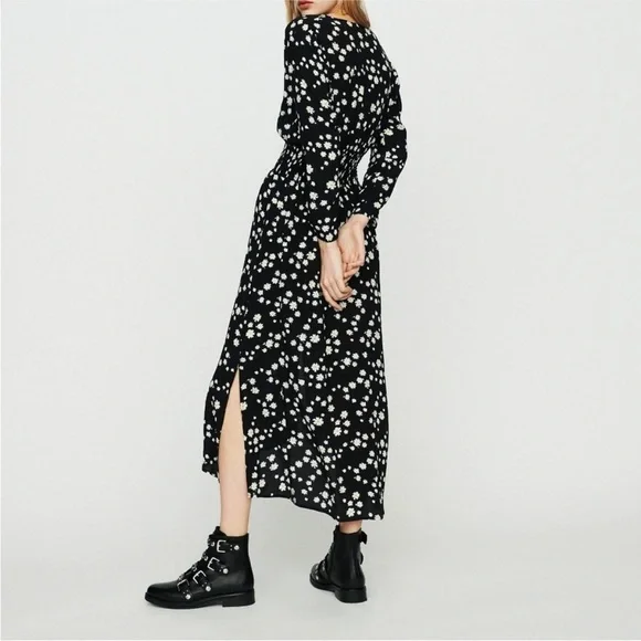 Maje Black and White Floral Maxi Dress - Picture 9 of 14